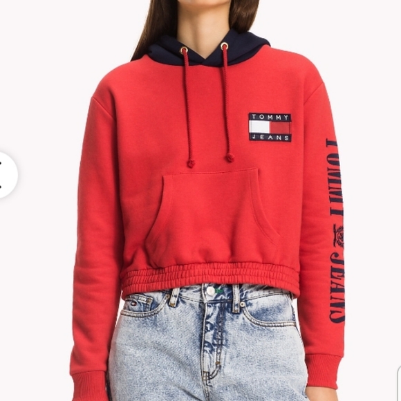 ♡Sale♡Tommy Hilfiger  Cropped Hoodie - Picture 16 of 16